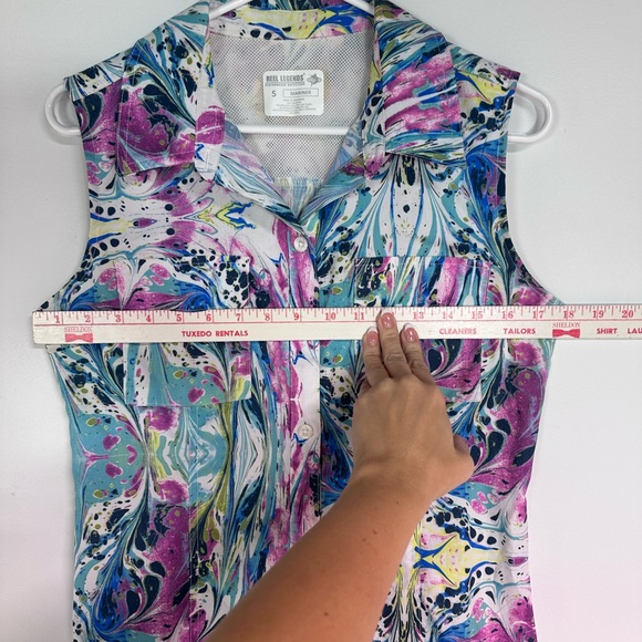 Reel‎ Legends Multicolor Abstract Blouse Small - Picture 6 of 7